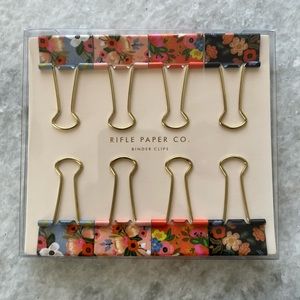 Rifle Paper Co. floral binder clips- set of 8